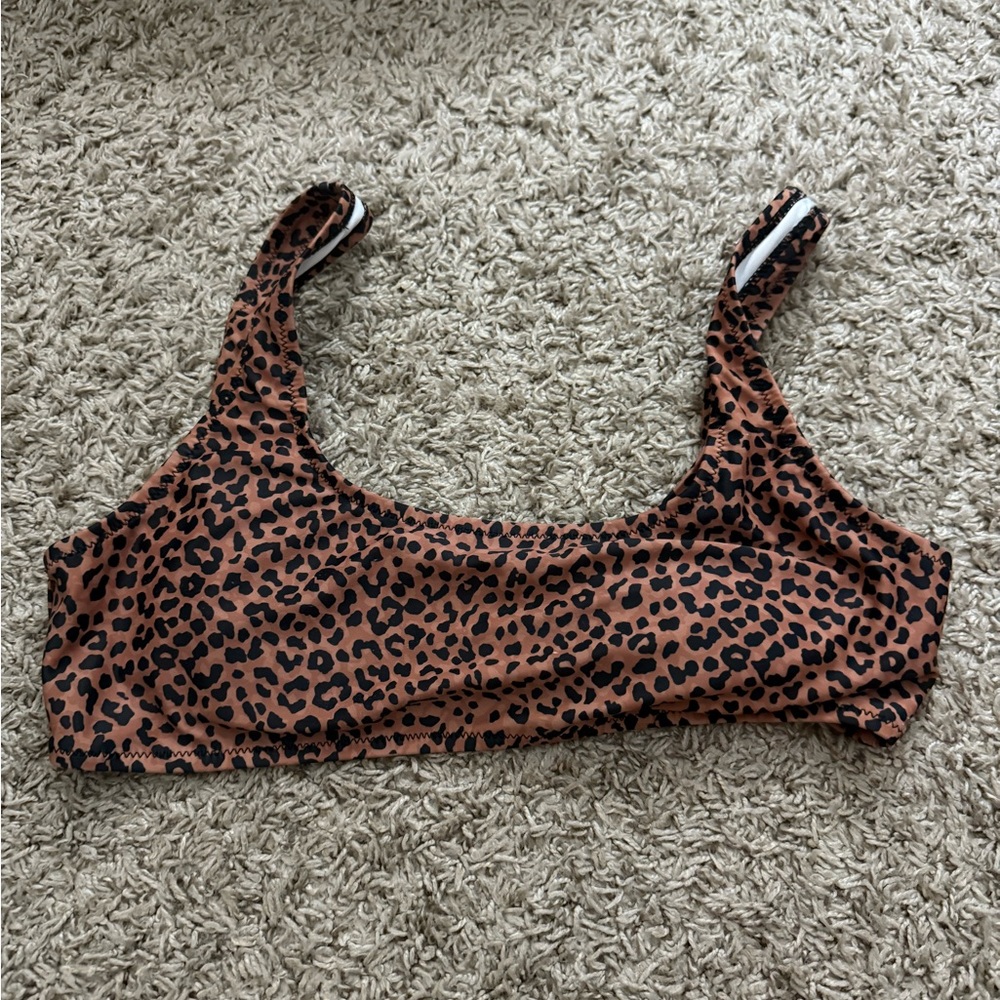 Leopard Print Bikini Top